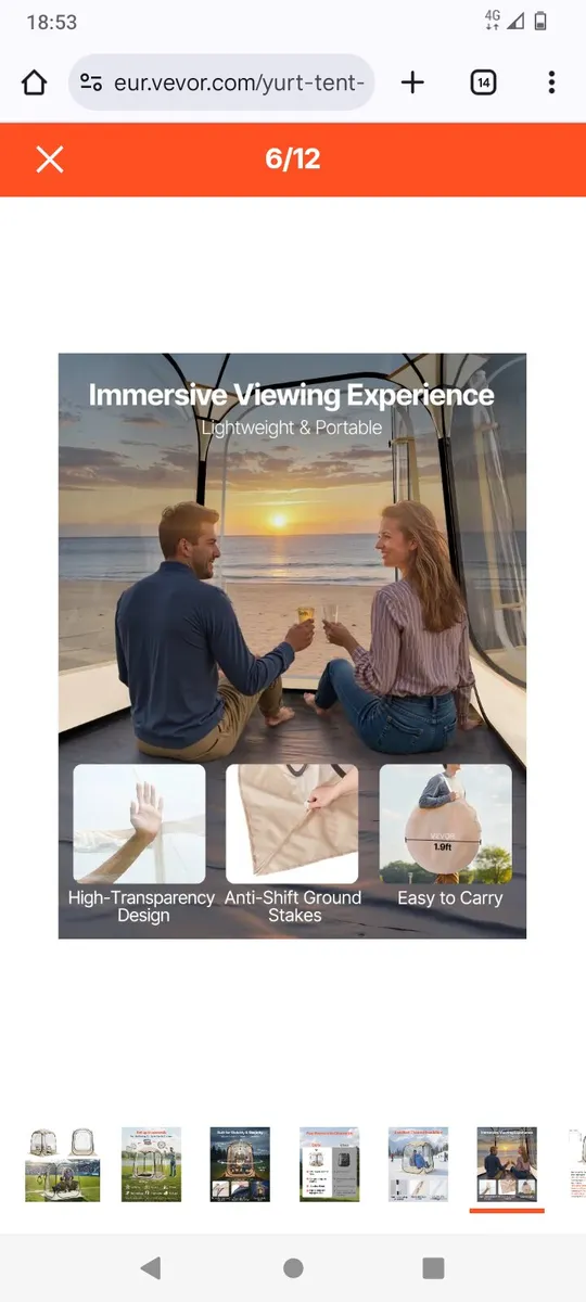 New Clear Pop up bubbleTent - Image 4