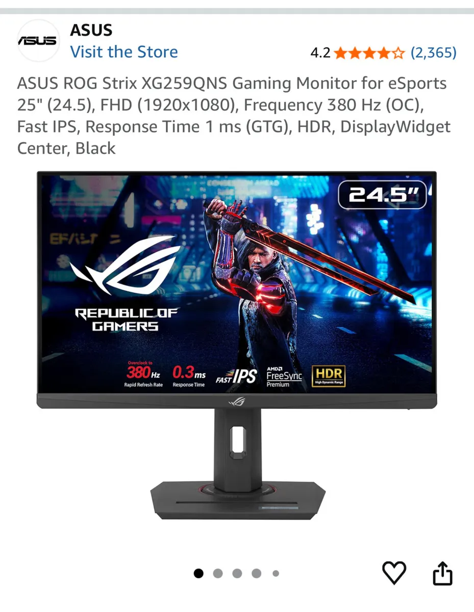 380hz gaming monitor 24 inch - Image 3
