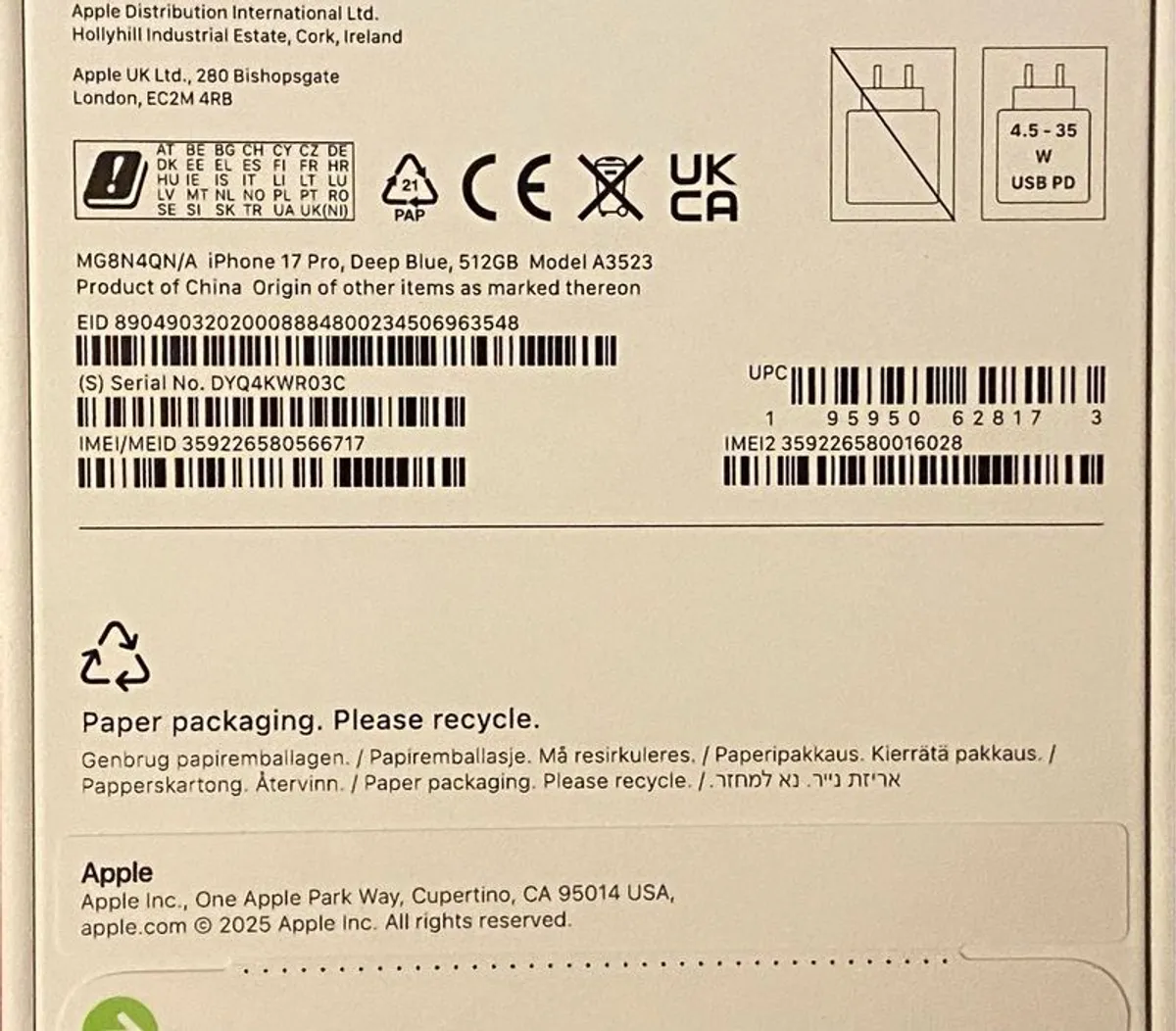 Iphone 17 Pro, Deep Blue, 512GB, Brand New - Image 4