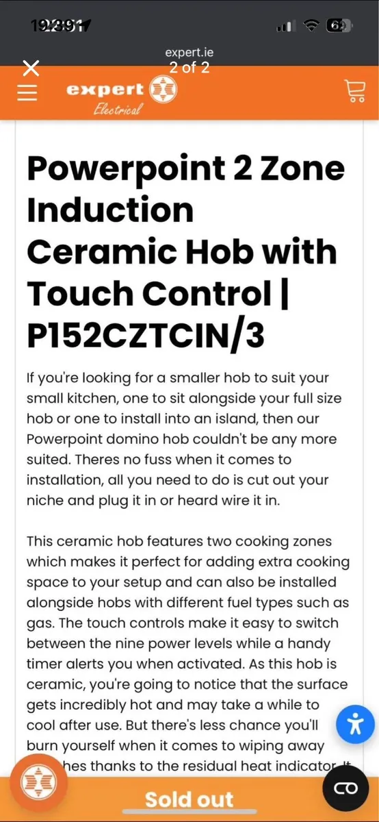 PowerPoint Dual induction Hob - Image 2