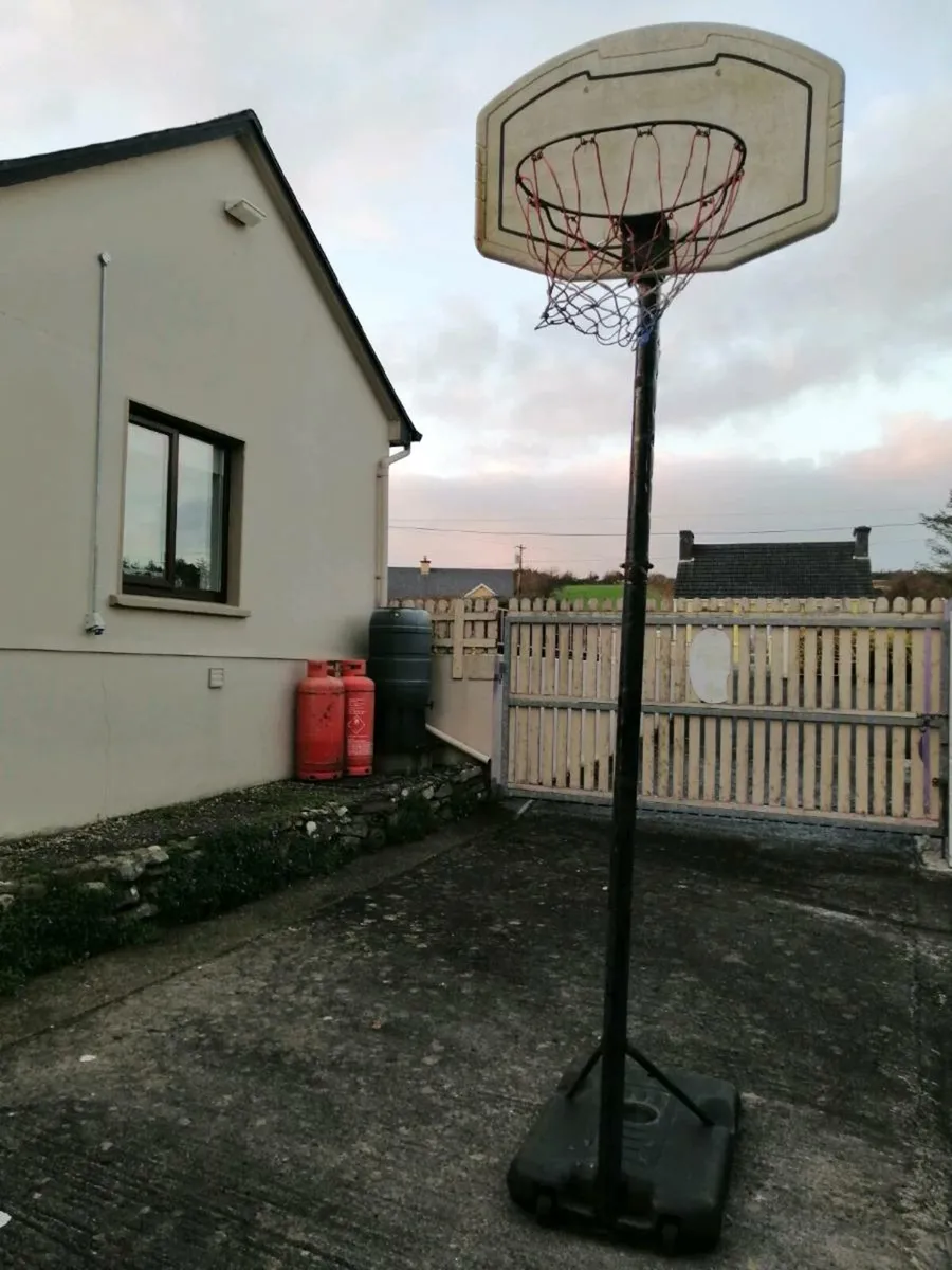 Adjustable basketball ring