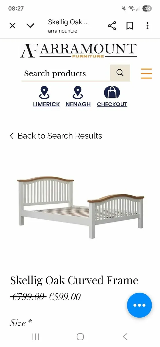 Bed Frame & Bedside Lockers - Image 1