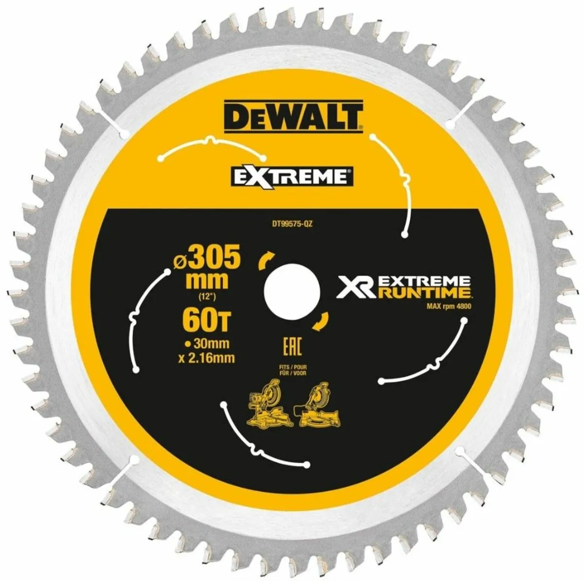 DeWalt DT99575 Mitre Saw Blade 305 x 30mm x 60T