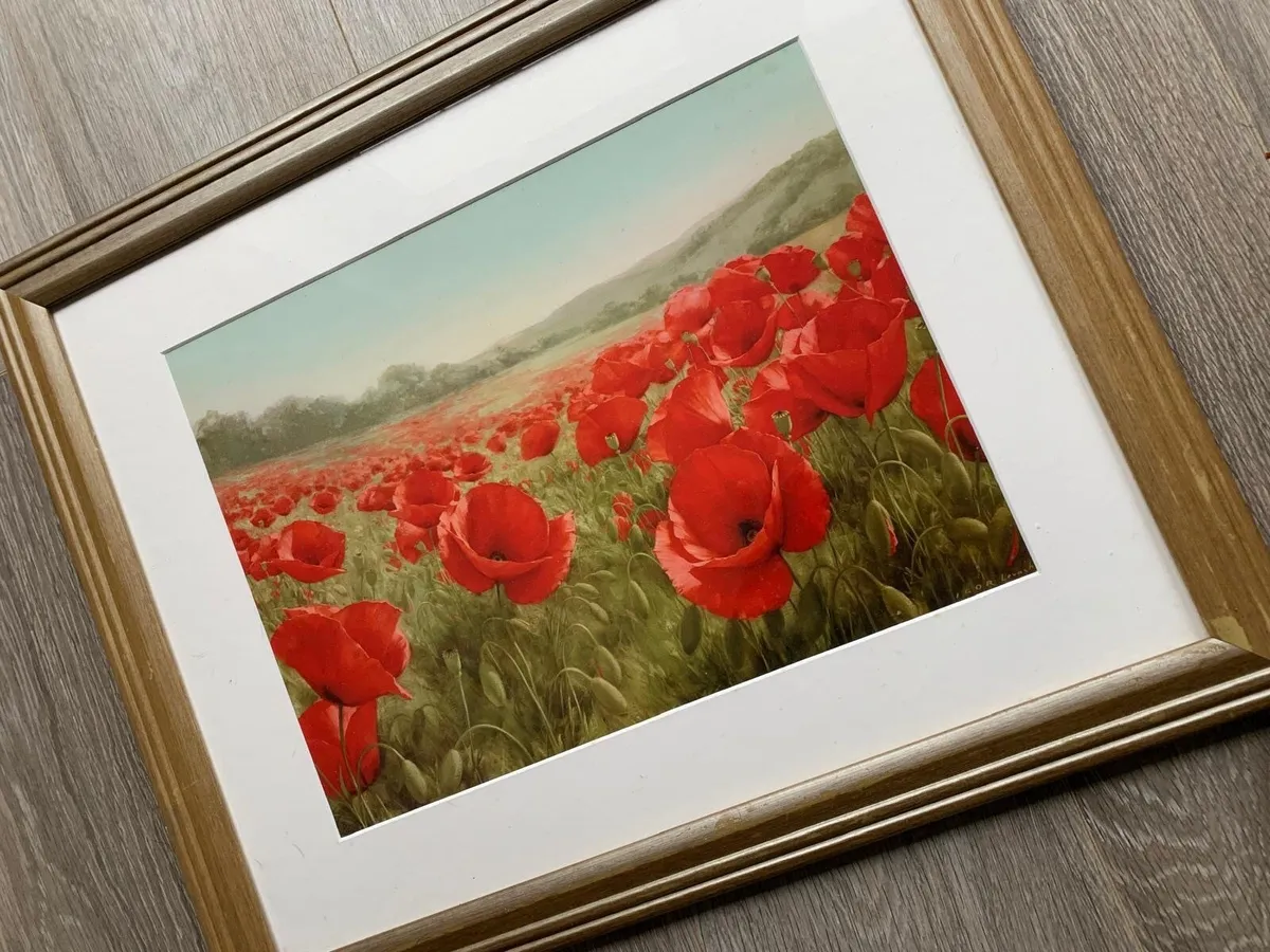 Poppy Picture  Approx A3 size - Image 1