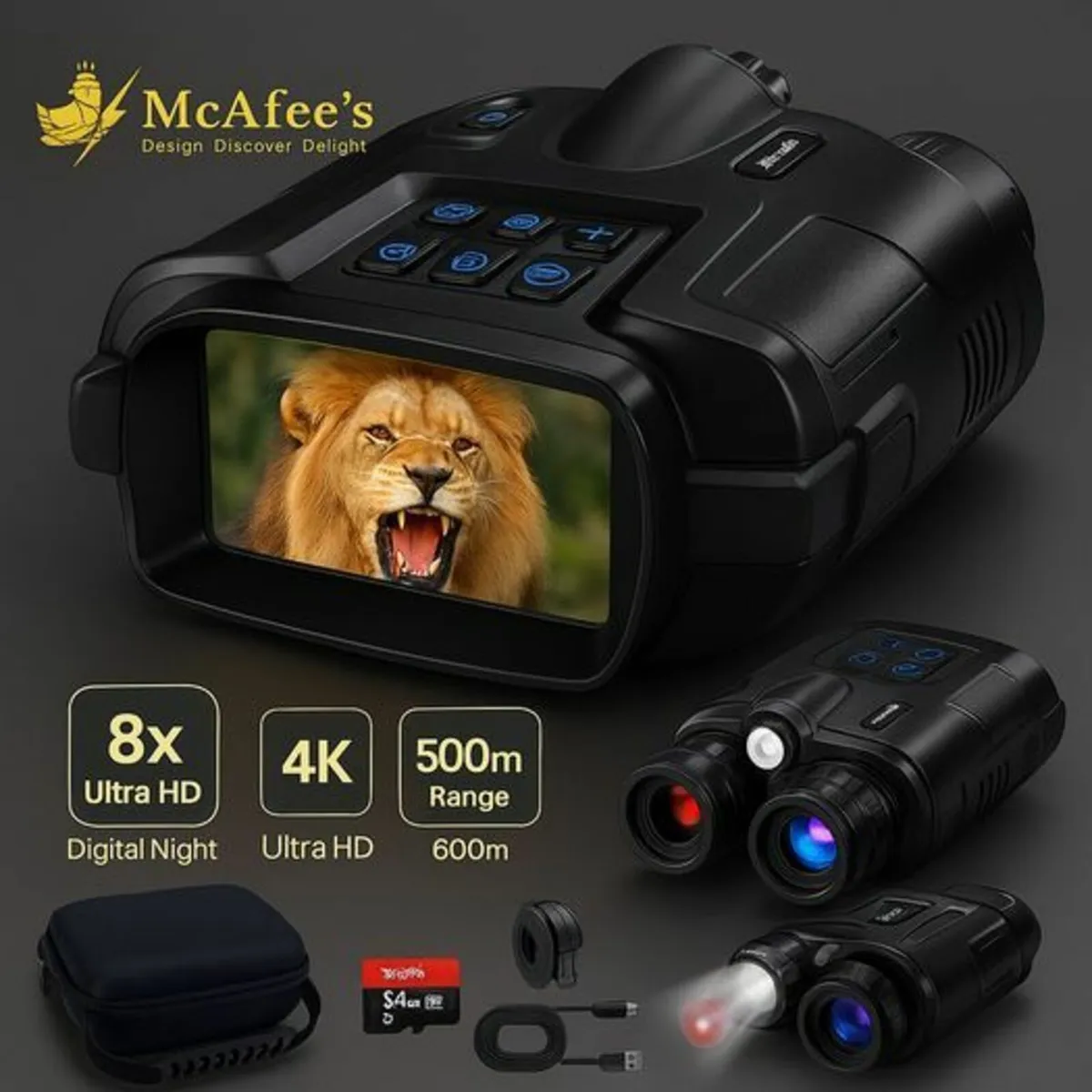 Binoculars 8x 4K Ultra HD Night Vision Binoculars - Image 2