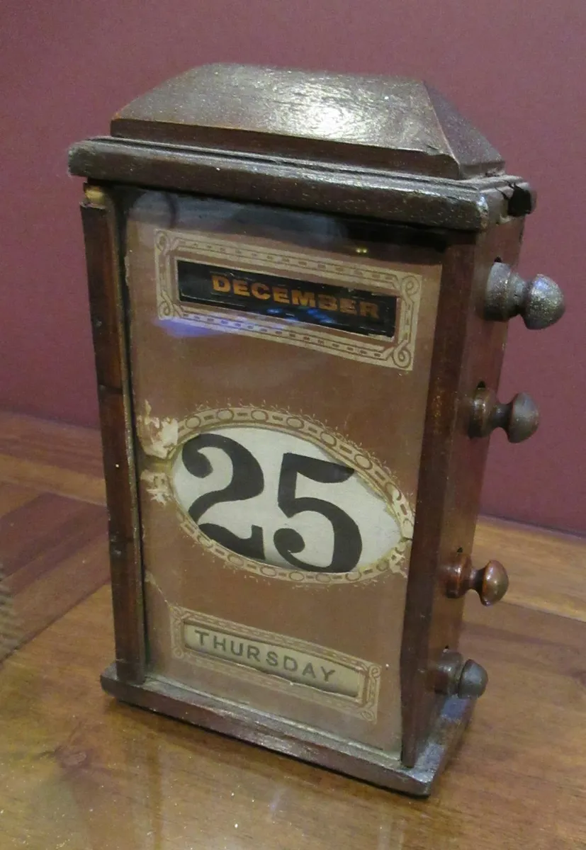 antique vintage DATE desk cottage pub garage  cave - Image 2