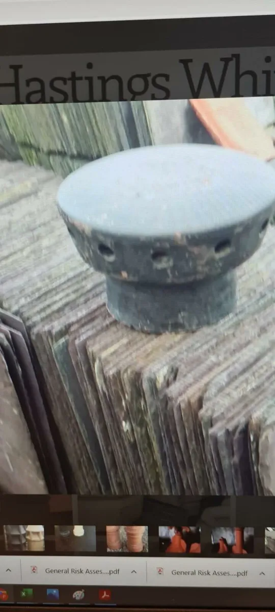 Bangor slates chimney pot ridge roof tile granite - Image 3