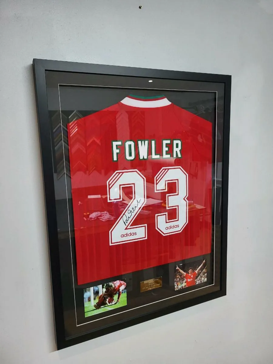 Robbie Fowler Framed Signed Liverpool F.C. Shirts - Image 2
