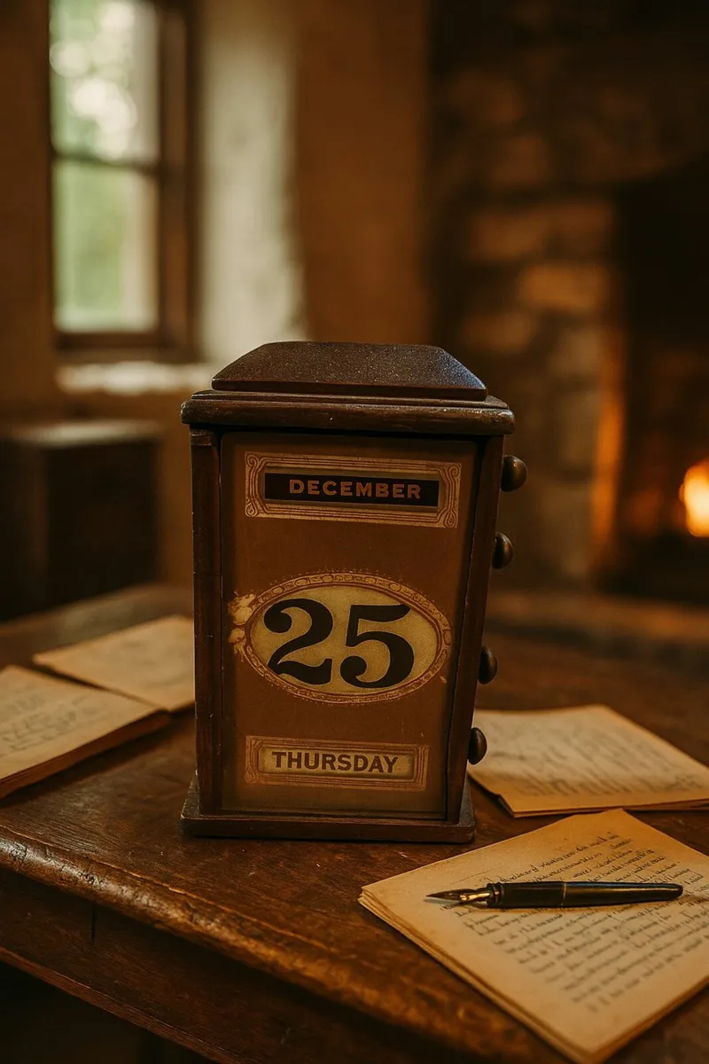 antique vintage DATE desk cottage pub garage  cave - Image 1