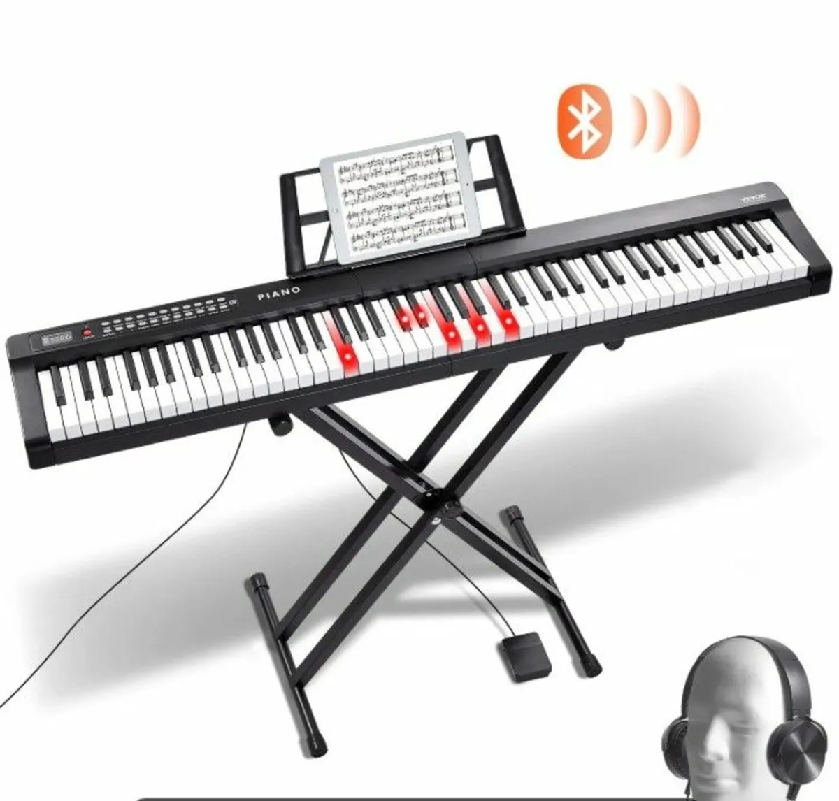 88 Key Digital Piano Keyboard Semi Weighted Electr - Image 1