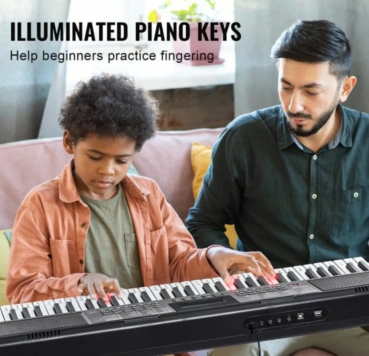 61-Key Digital Keyboard Piano with Stand, Micropho - Image 2