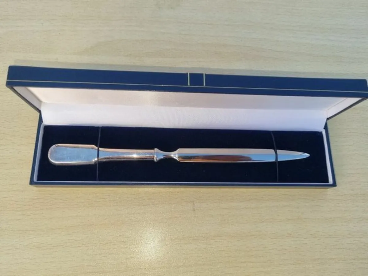 Vintage silver plate paper knife - Image 2