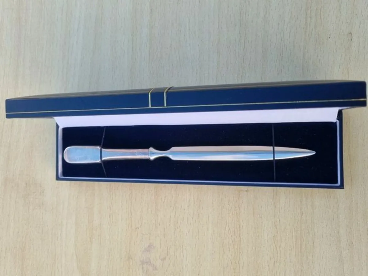 Vintage silver plate paper knife - Image 4