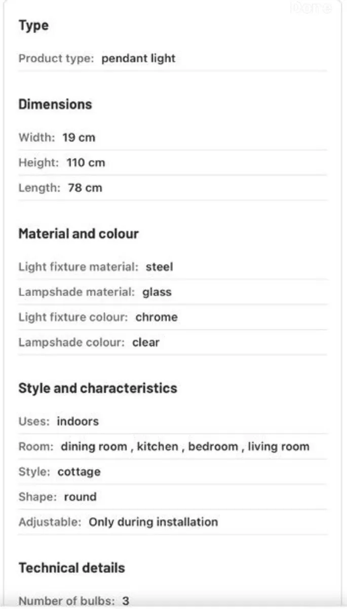 Triple Pendent Light - Image 2