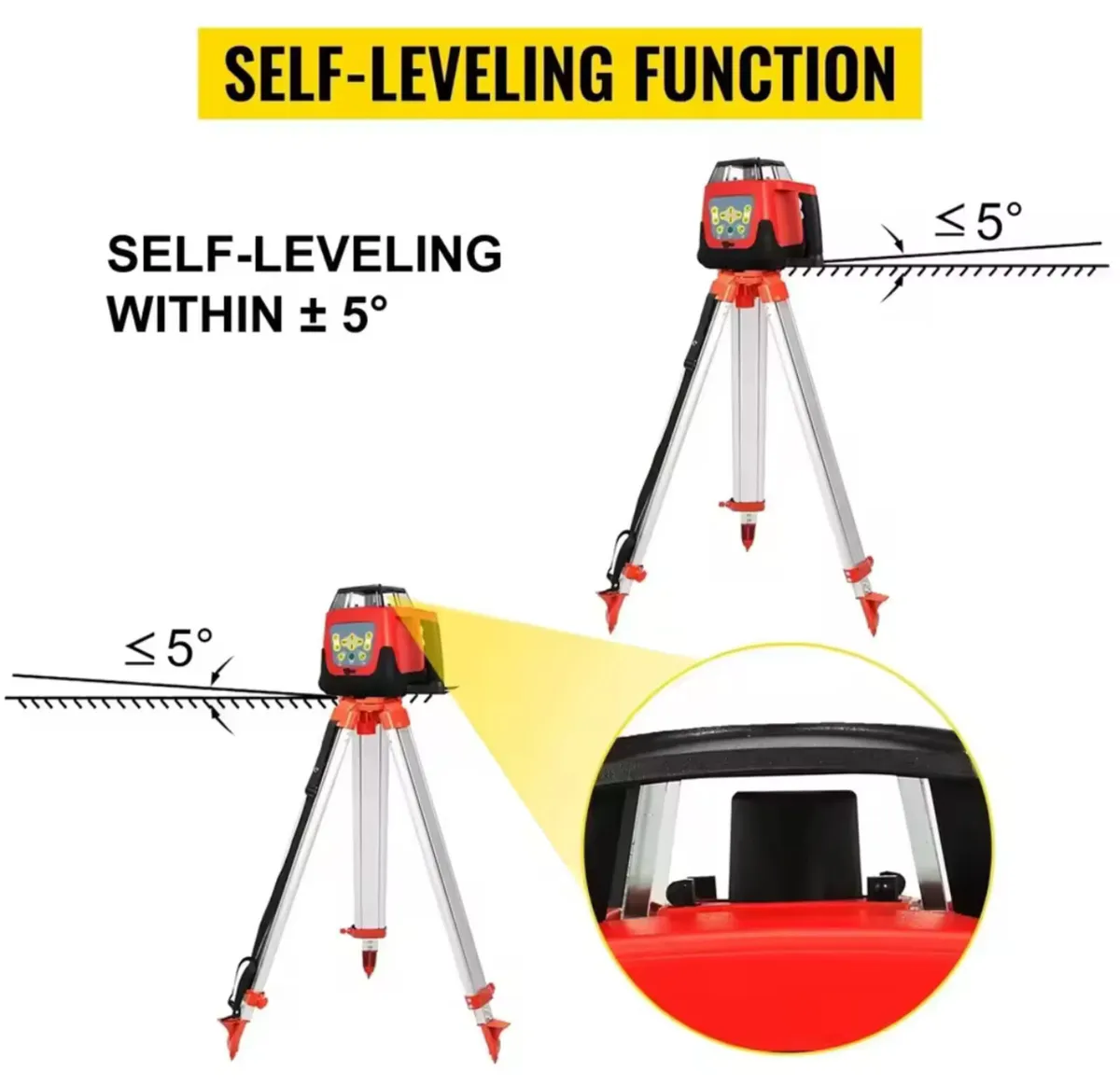 New rotatory 360 laser lever kit range 500m - Image 2