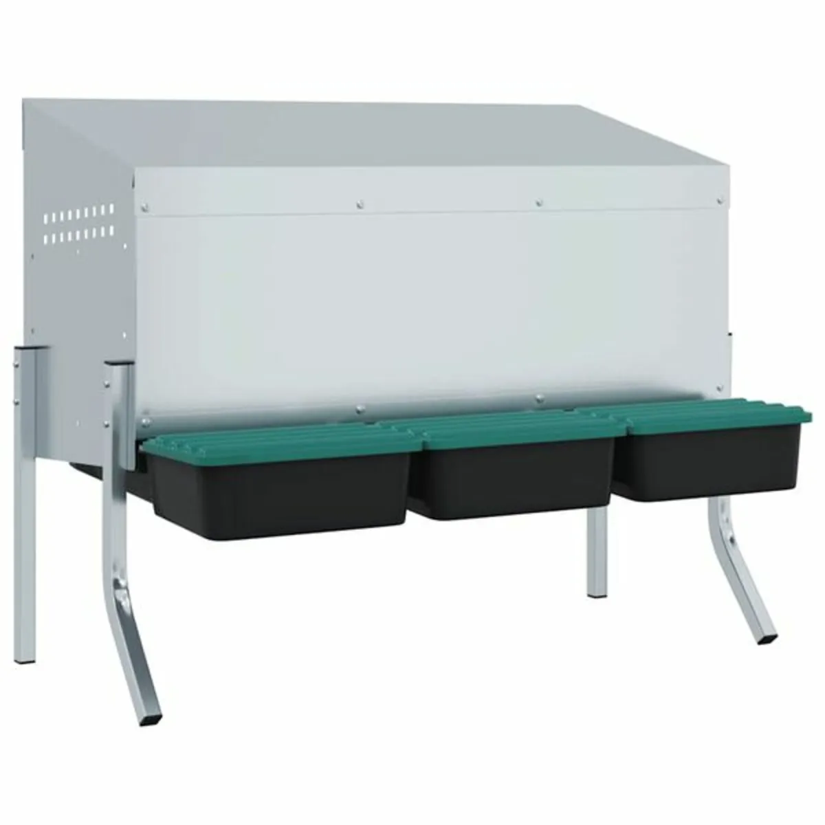 Chicken Nesting Box 3 Compartments with Legs Galva - Image 1