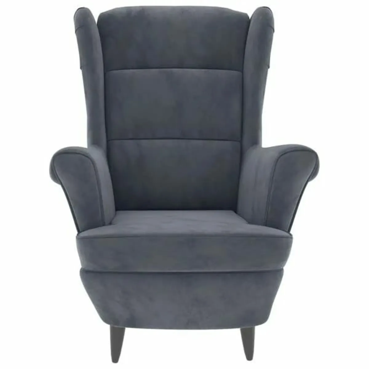 Armchair Dark Grey Velvet - Image 4