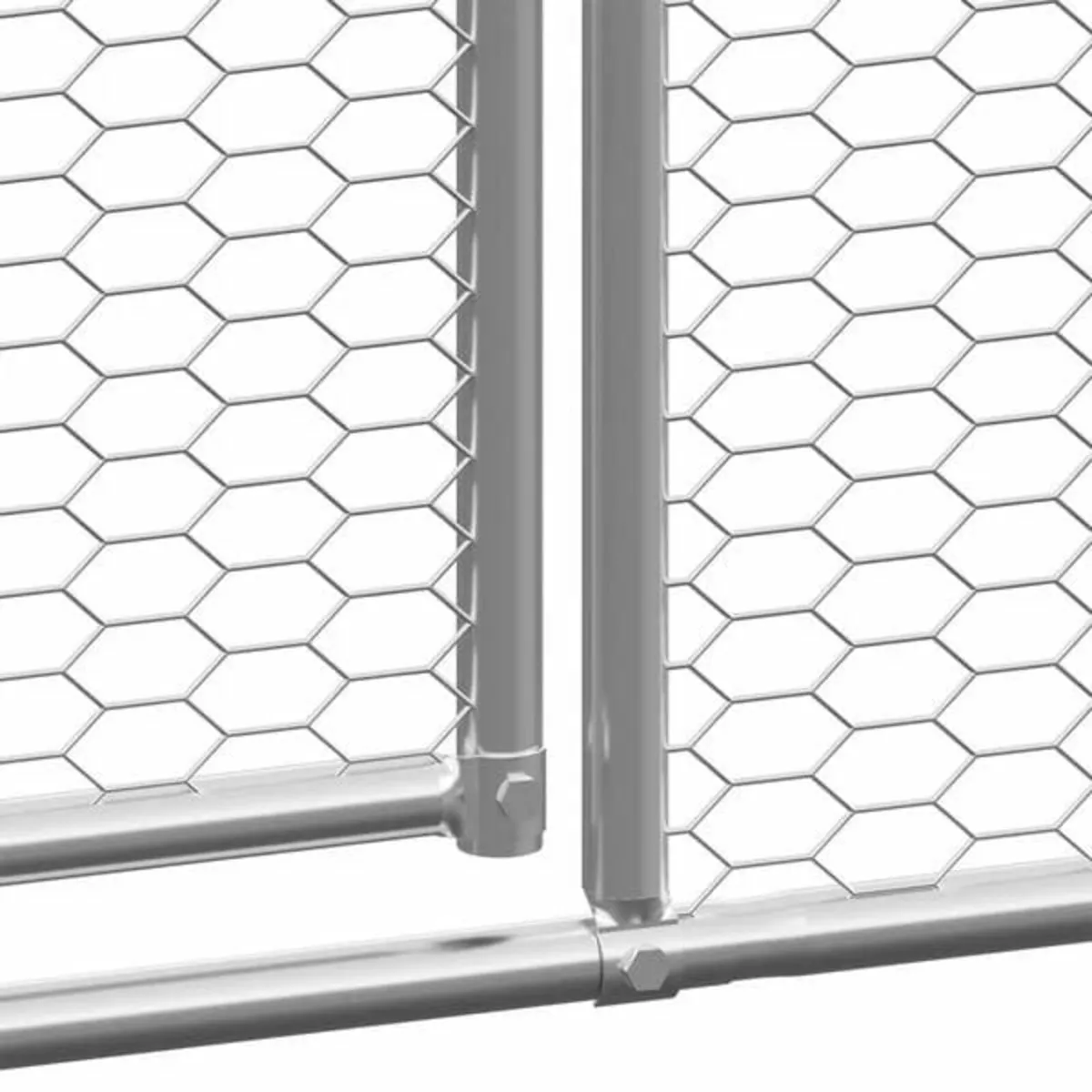 Outdoor Chicken Cage 3x8x2 m Galvanised Steel - Image 4