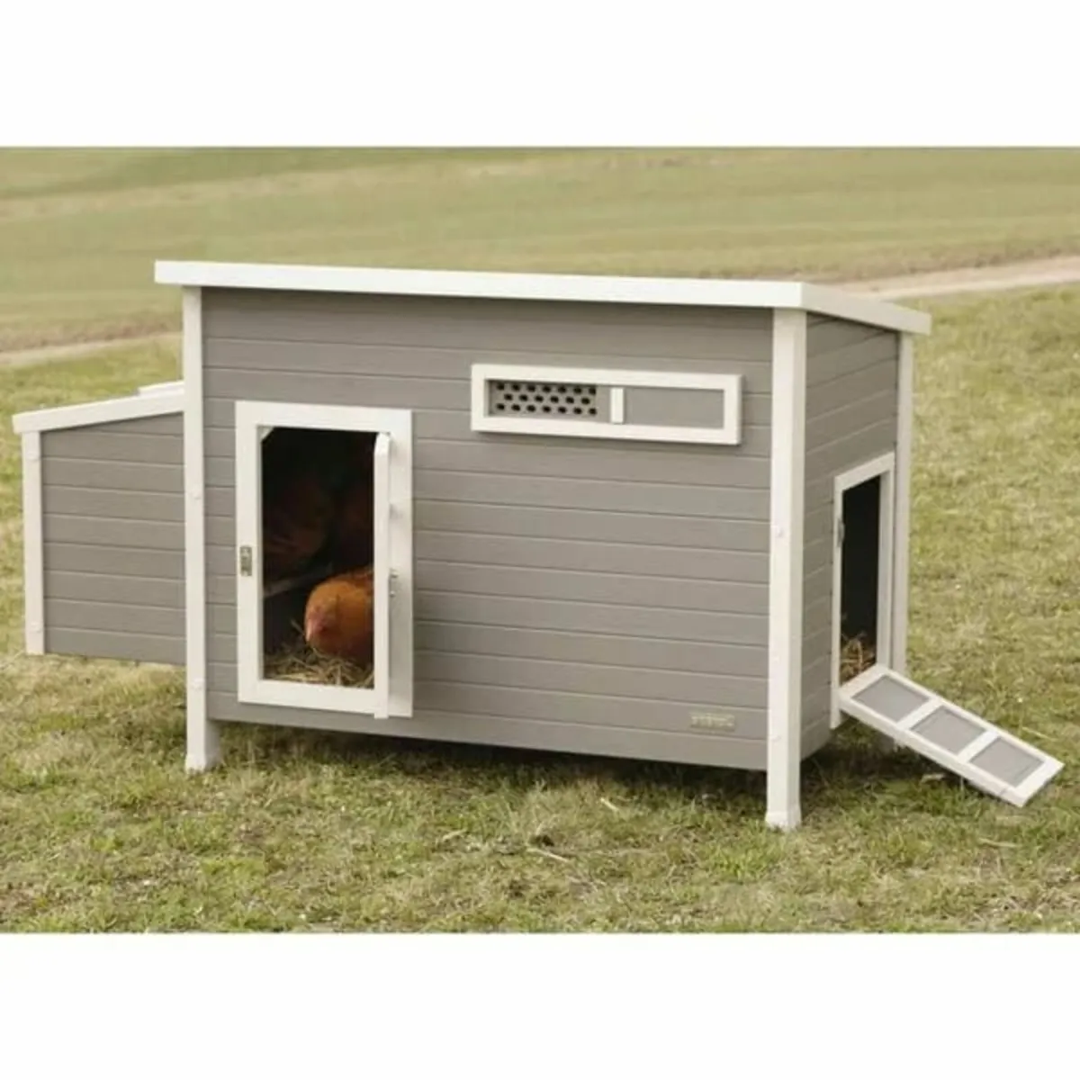 ECO Chicken Pen Barney Plastic 137x73x83 cm Grey a - Image 4