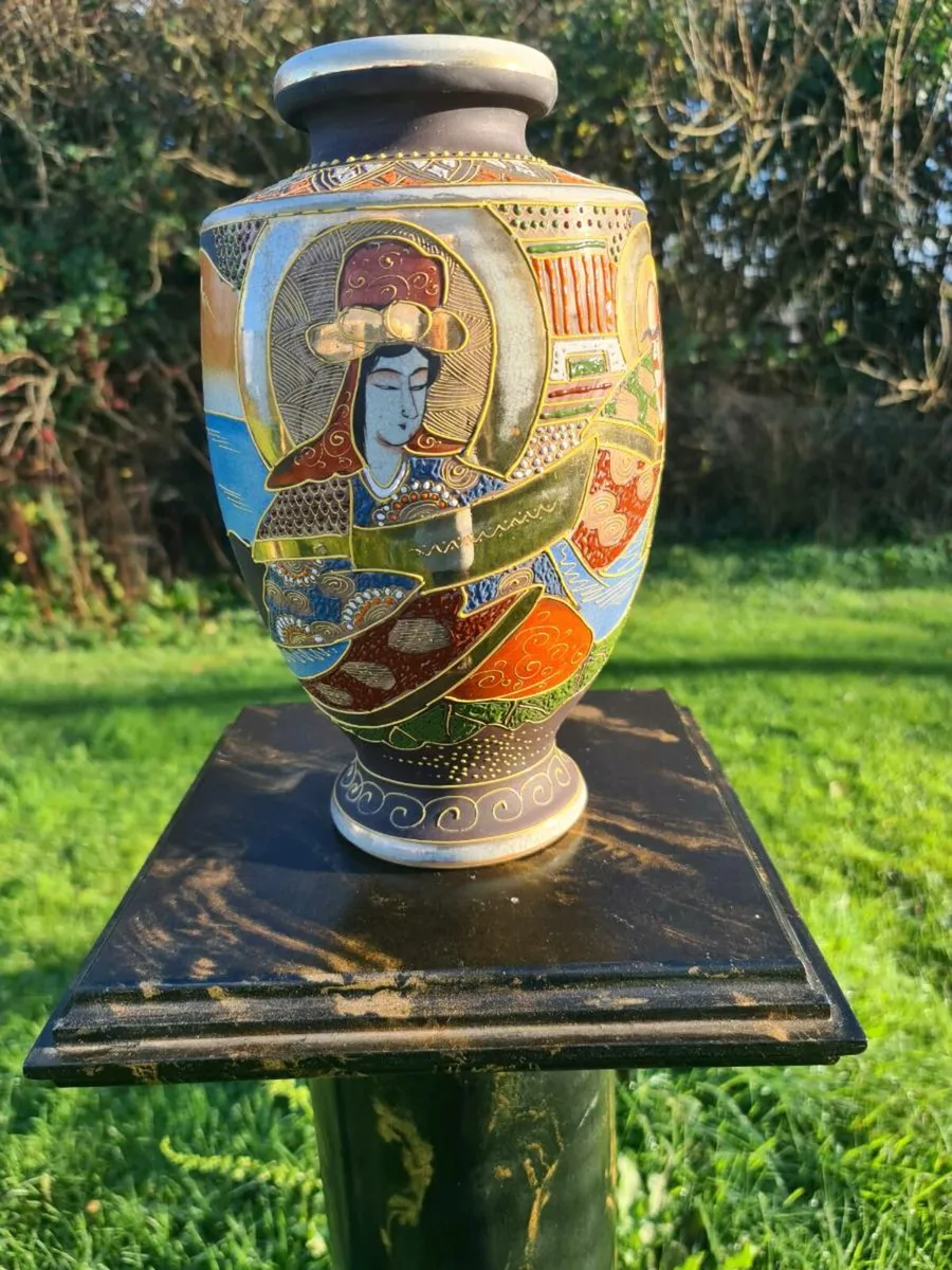 Large vintage Satsuma vase - Image 3