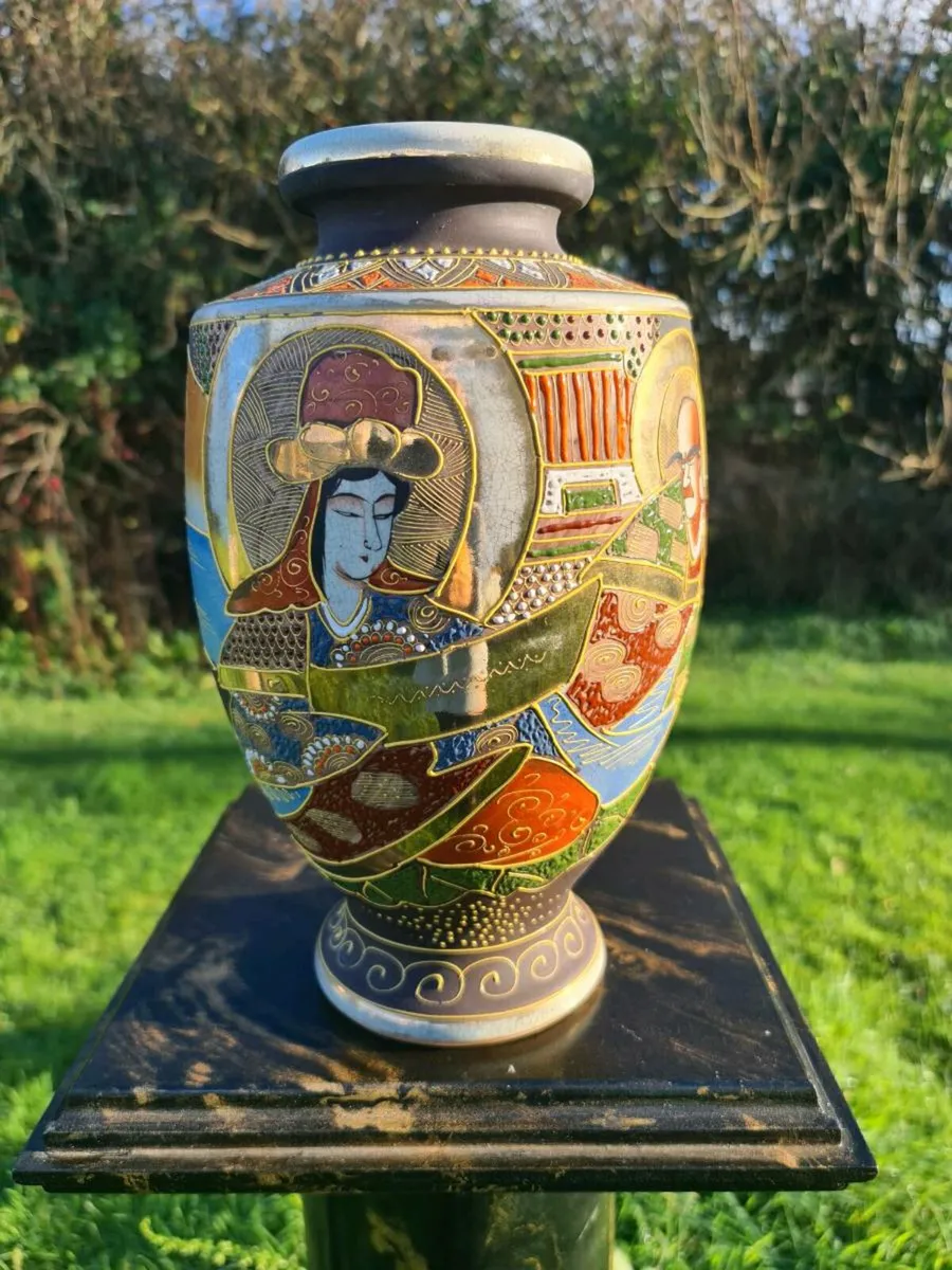 Large vintage Satsuma vase - Image 4