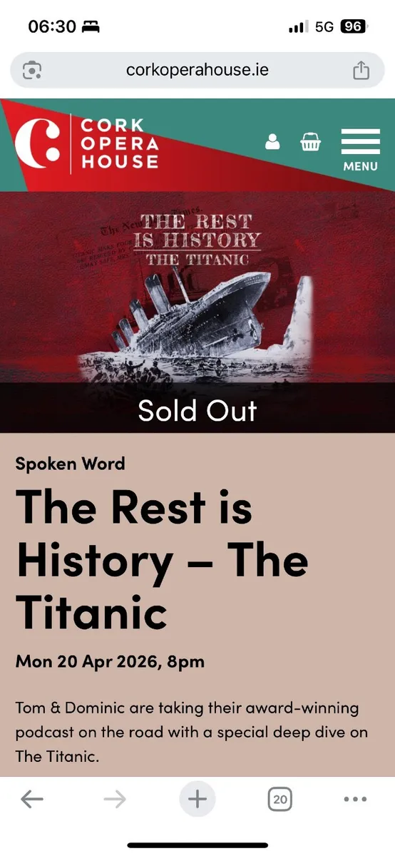 WANTED: Rest is History Tickets X2 - Image 1