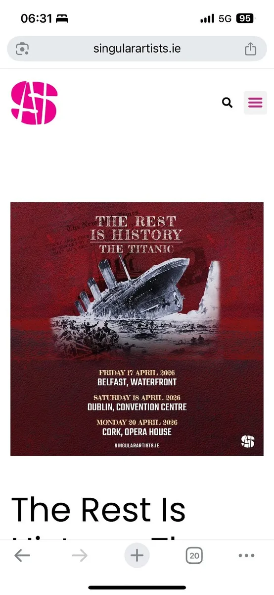 WANTED: Rest is History Tickets X2 - Image 2