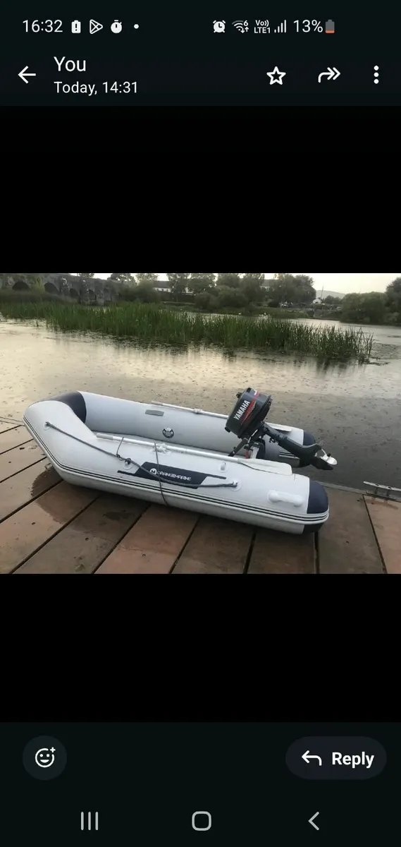 Yamaha 4hp + inflatable boat. - Image 2