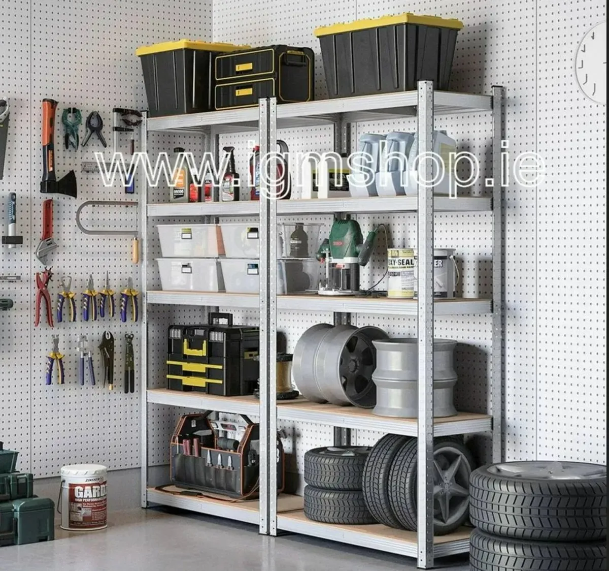 Galvanized Shelving 5 tier boltless storage units - Image 1