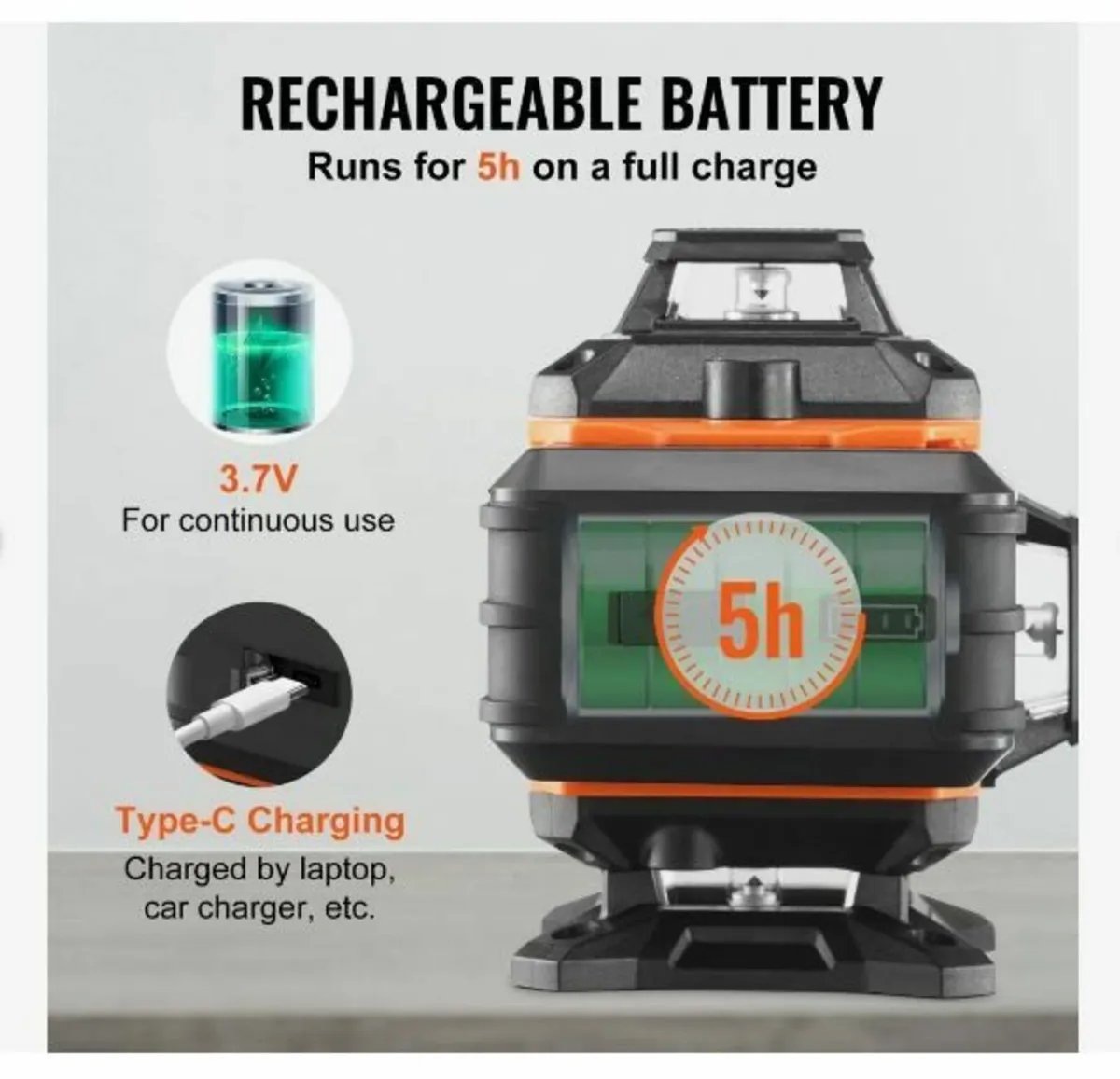 Laser Level 3048 cm Green Cross Line - Image 2