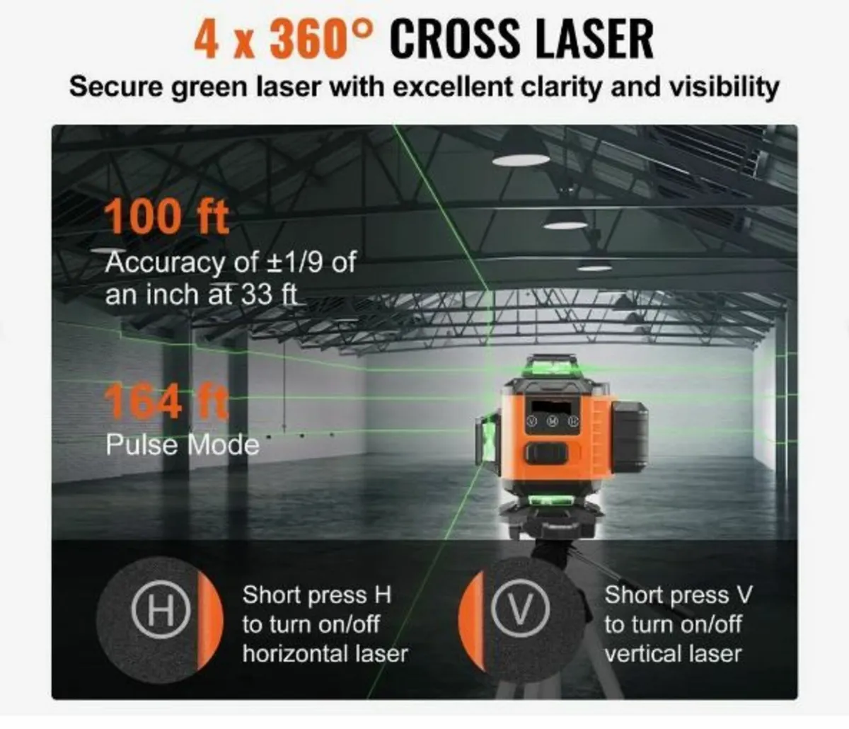 Laser Level 3048 cm Green Cross Line - Image 4