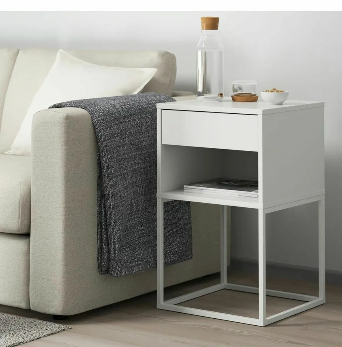 €100 OR BEST OFFER - IKEA Bedside tables, WHITE x2 - Image 1