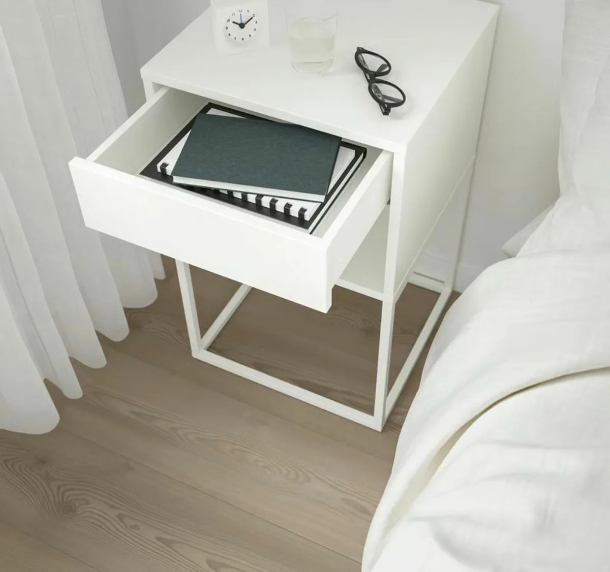 €100 OR BEST OFFER - IKEA Bedside tables, WHITE x2 - Image 3