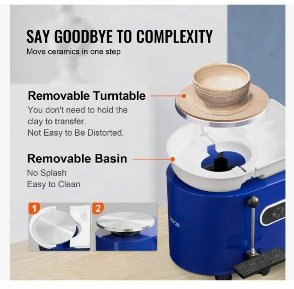 Pottery Wheel 27.9 cm Ceramic Wheel Foot - Image 1