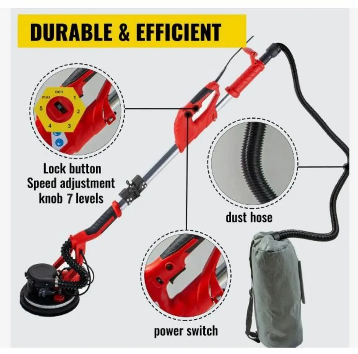 Drywall Sander 750W, Electric Drywall Sander - Image 3