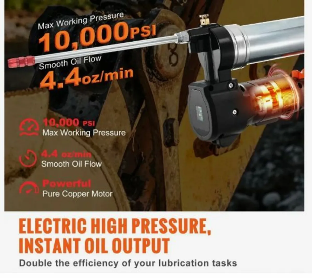 Cordless Grease Gun, 20-Volt, 10,000 PSI - Image 3