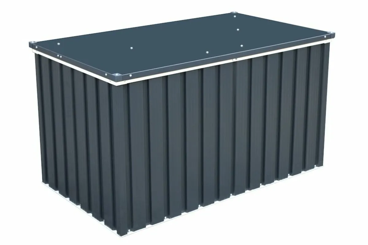 770 Litre Steel Patio Storage Box – Grey 💪 - Image 1