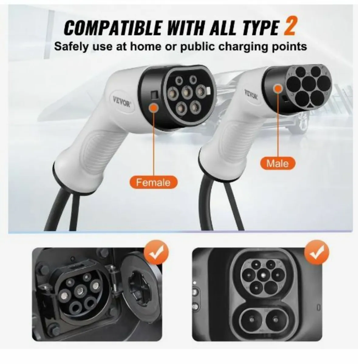 Type 2 to Type 2 EV Charging Cable, 32Amp - Image 3