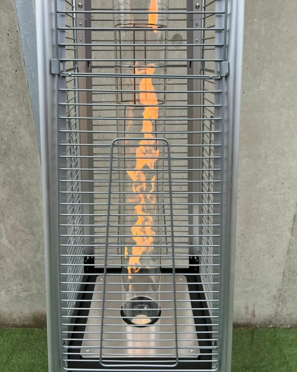 15kw Flame Tower Patio Heater - Stainless Steel - Image 3