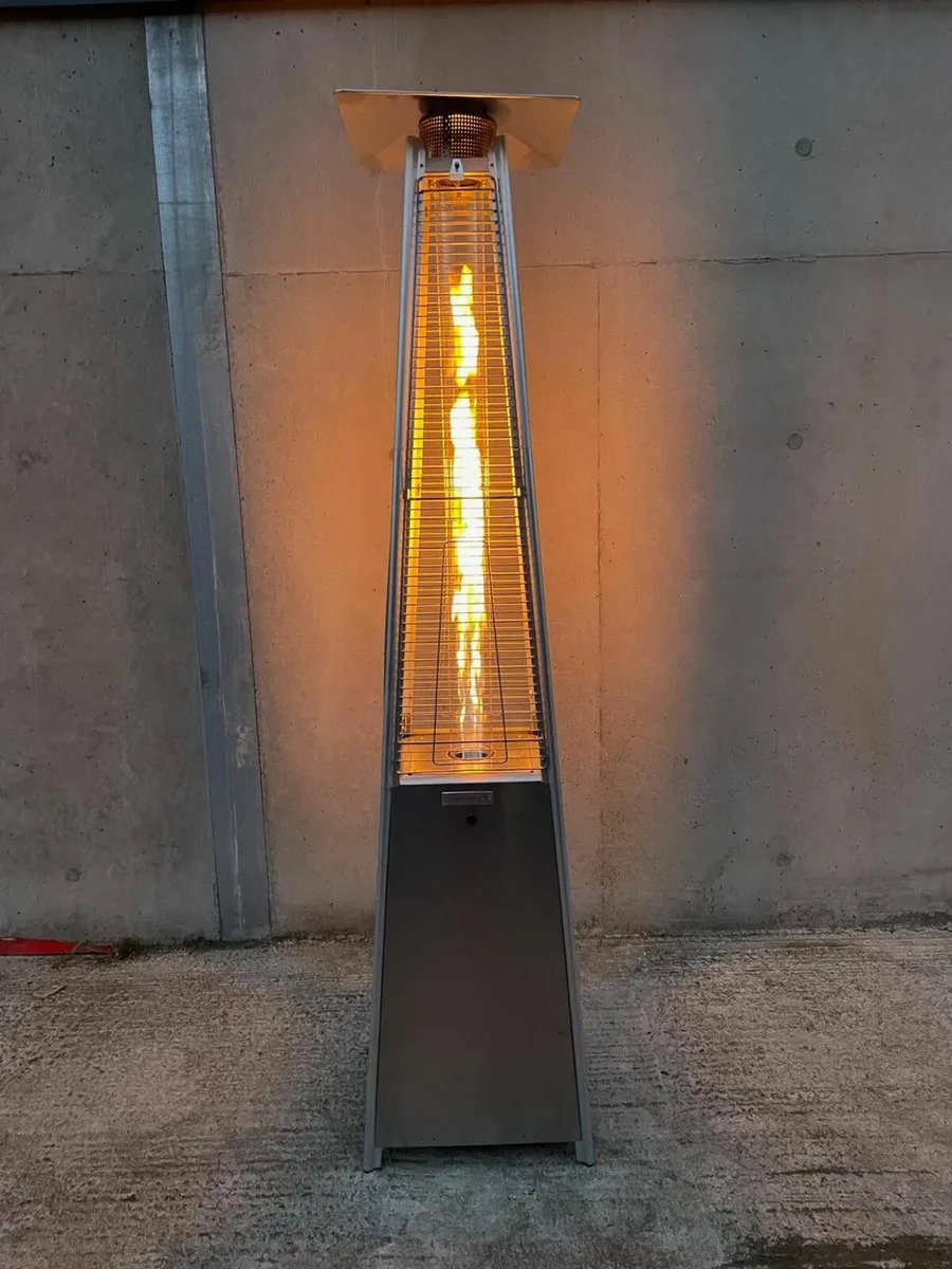 15kw Flame Tower Patio Heater - Stainless Steel - Image 4