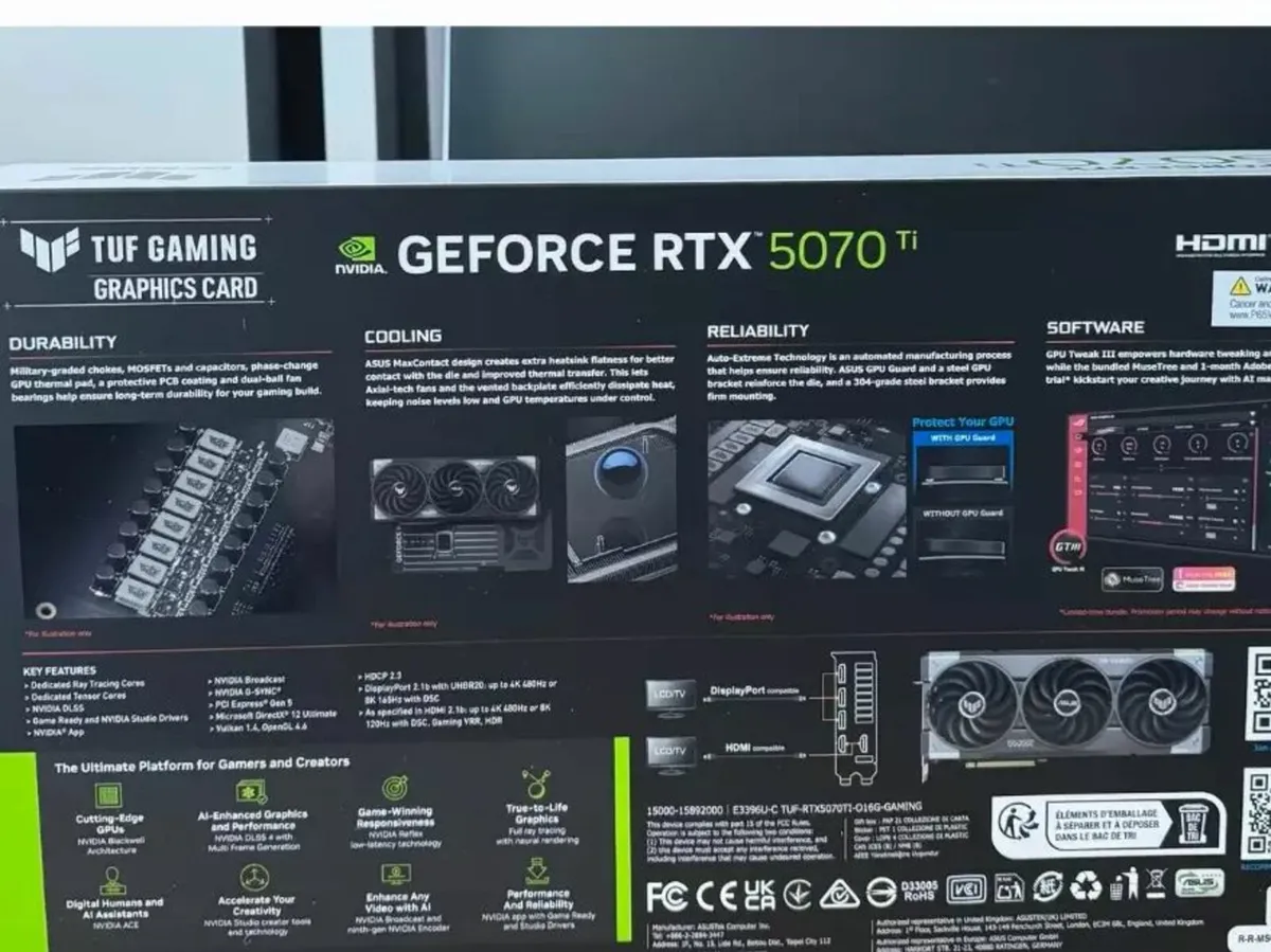 ASUS TUF Gaming GeForce RTX 5070 Ti 16GB GDDR7 OC - Image 2