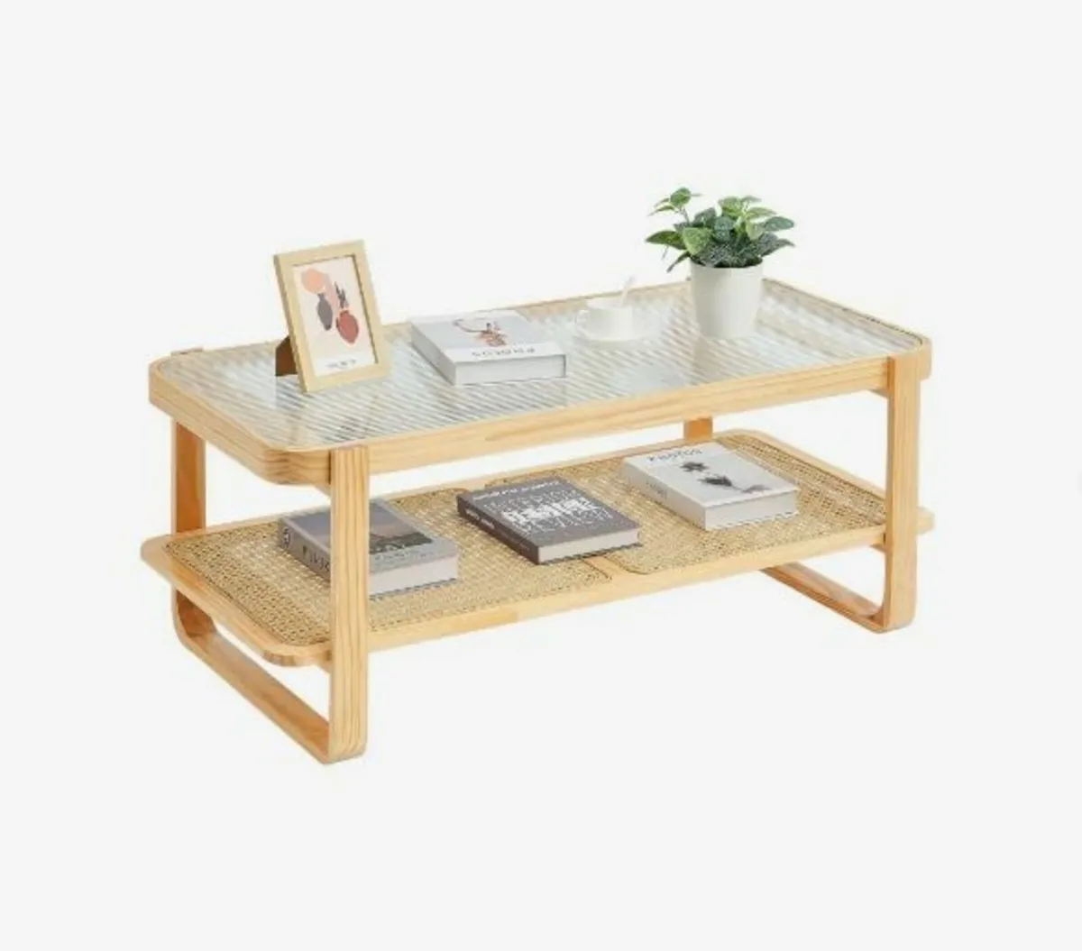 Rattan Coffee Table, Rectangle Rattan - Image 1