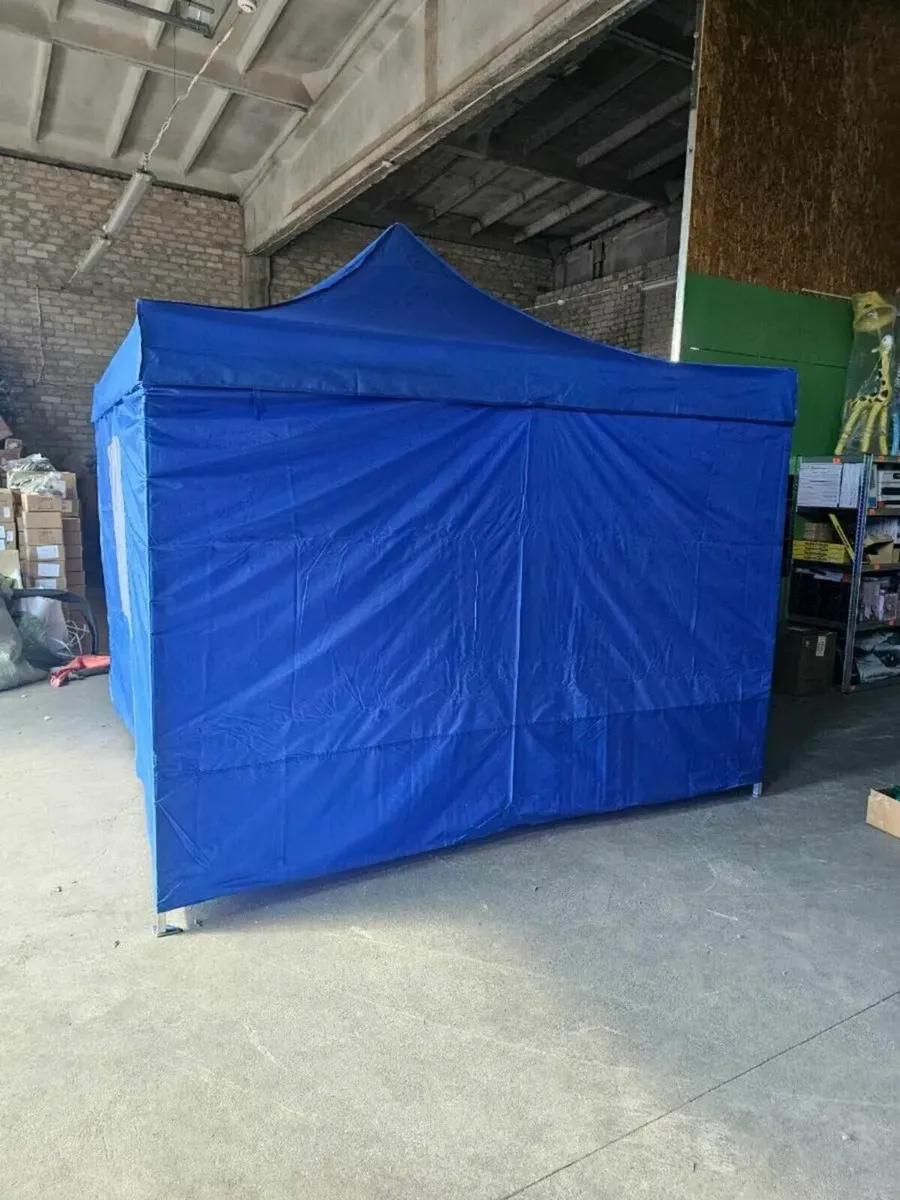 Pop-Up gazebo aluminium frame with side covers 3x3 - Image 3