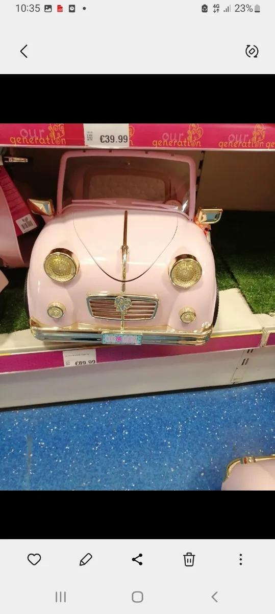Our Generation Car & 2 Dolls & dog teddy - Image 1