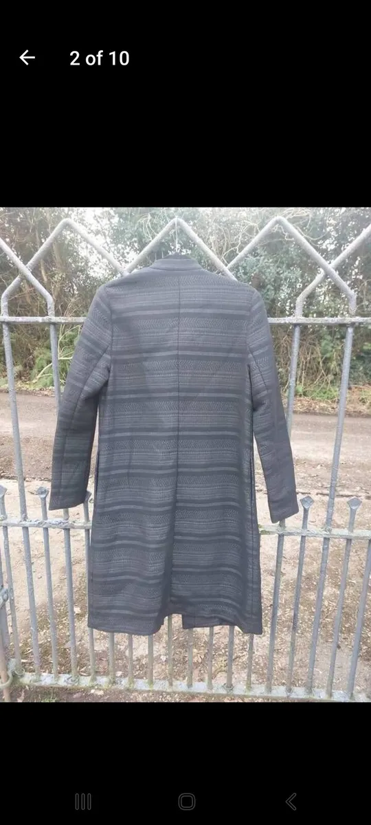 Asos ladies black and grey coat (free postage) - Image 2