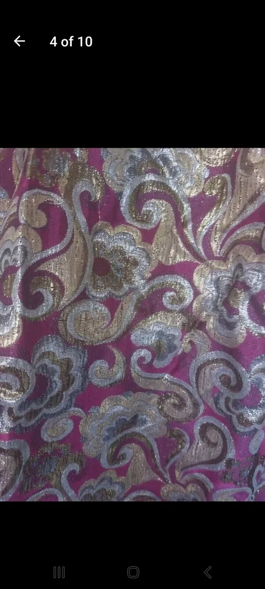 Vintage handmade metallic brocade dress free post - Image 4