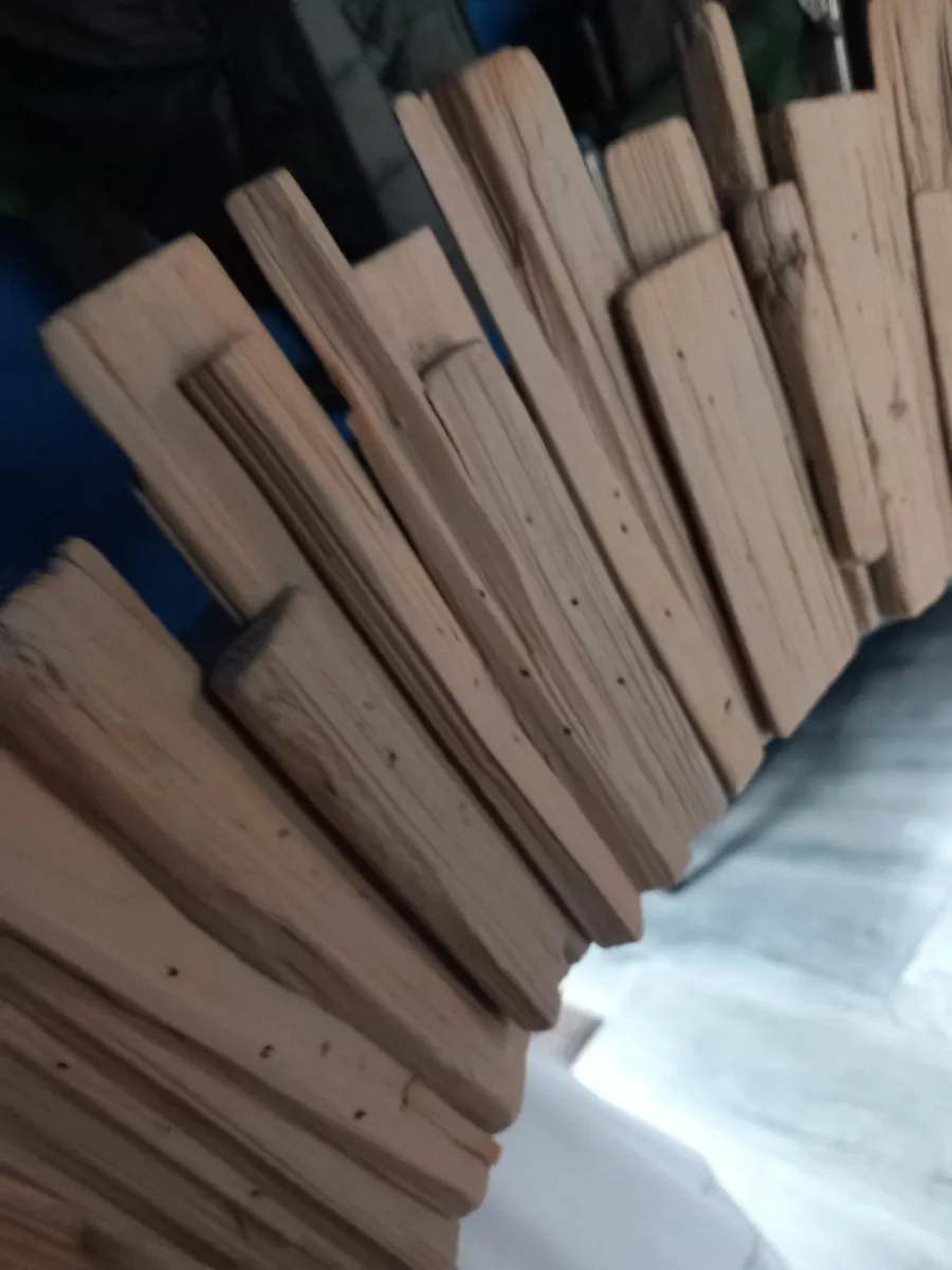 large wooden mirror - Image 2