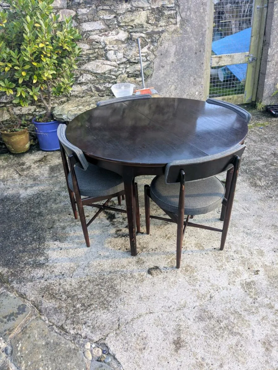 Mid century Nathan table and G Plan chairs - Image 1