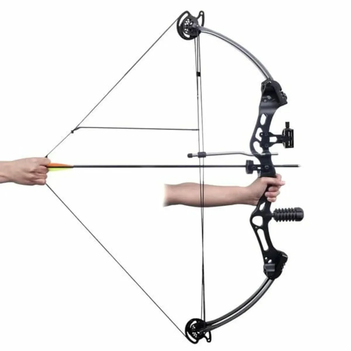 Compound Bow with Accessories and Fiberglass Arrow - Image 2