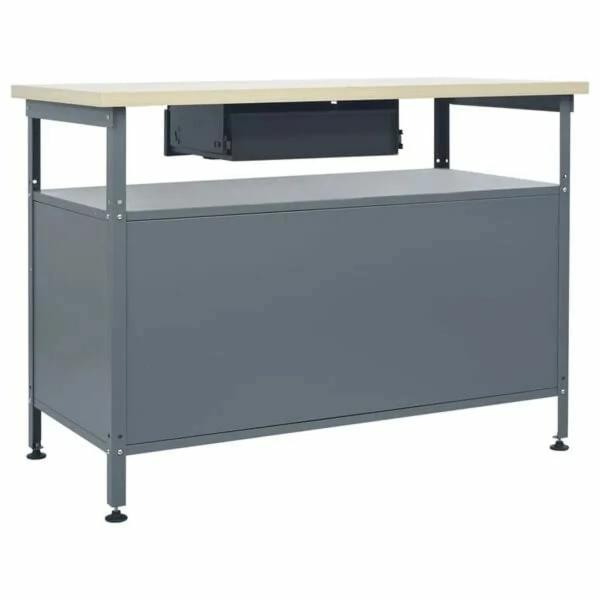 Workbench Black 120x60x85 cm Steel - Image 4